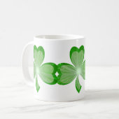 Kleeblätter Tasse weiß (Vorderseite Links)