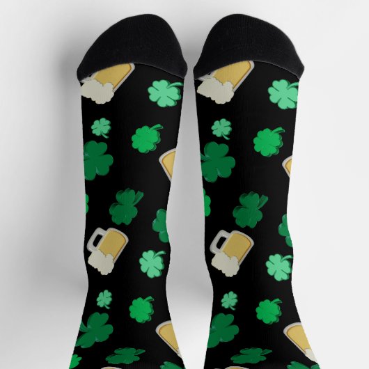 Kleeblätter und Bier Socken (Oben)