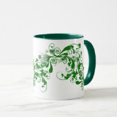 Kleeblätter und BlumenTasse Tasse (VorderseiteRechts)