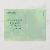 Kleeblätter und Einladung zum Bierfest St. Patrick (Rückseite)