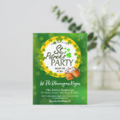 Kleeblätter und Einladung zum Bierfest St. Patrick (Stehend Vorderseite)