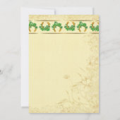Kleeblätter und Gold-Irish-Brautparty Einladung (Rückseite)