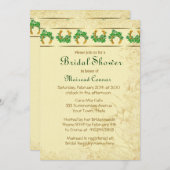 Kleeblätter und Gold-Irish-Brautparty Einladung (Vorne/Hinten)