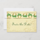 Kleeblätter und Goldirisch Save the Date (Vorderseite)