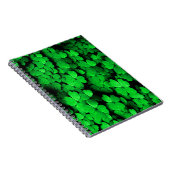 Kleeblätter und Herz St. Patrick's Day Green Notizblock (Rechte Seite)