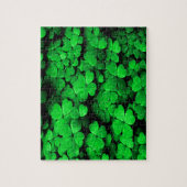 Kleeblätter und Herz St. Patrick's Day Green Puzzle (Vertikal)