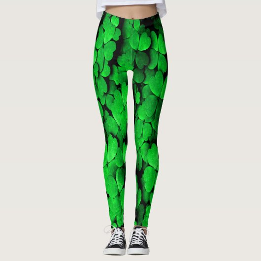 Kleeblätter und Herzens Leggings des Saint Patrick (Vorderseite)