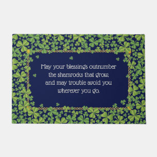 Kleeblätter und irischer Segen 2 Fußmatte