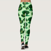 Kleeblätter und Leprecherhäuser Leggings (Rückseite)