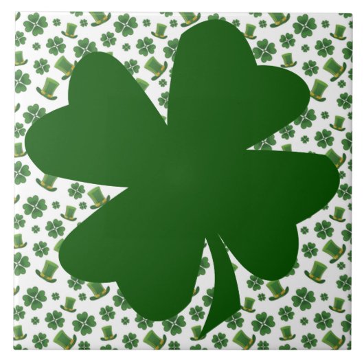 Kleeblätter und oberste Hähne 3 Fliese (Vorderseite)