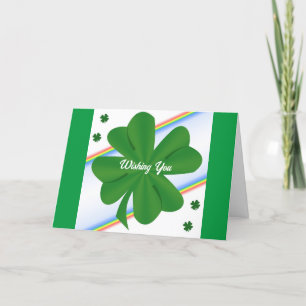 Kleeblätter und Rainbow-St-Pat-Card Feiertagskarte