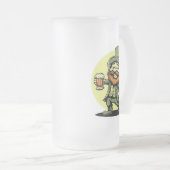 Kleeblätter und Schabernack gefrosteter Glasmug Mattglas Bierglas (VorderseiteRechts)