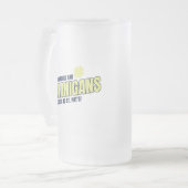 Kleeblätter und Schabernack gefrosteter Glasmug Mattglas Bierglas (Vorderseite Links)