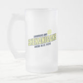 Kleeblätter und Schabernack gefrosteter Glasmug Mattglas Bierglas (Links)