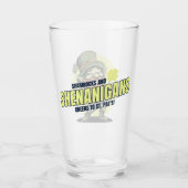 Kleeblätter und Schabernack St. Patrick's Day Pint Glas (Vorderseite)