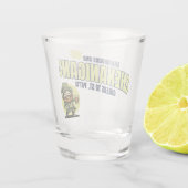 Kleeblätter und Schabernack St. Patrick's Day Schnapsglas (Rückseite)