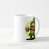 Kleeblätter und Schabernack zum St. Patrick's Day Kaffeetasse (VorderseiteRechts)