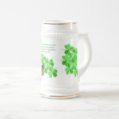 Kleeblätter und Schmetterling-Tasse Bierglas (VorderseiteRechts)