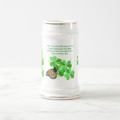 Kleeblätter und Schmetterling-Tasse Bierglas (Mittel)
