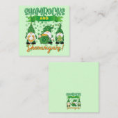 Kleeblätter und Shenanigans St Patrick's Day Lucky Mitteilungskarte (Vorne/Hinten)