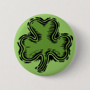 Kleeblätter von Irland-Knopf Button
