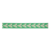 Kleeblätter zu Green Satin Ribbon Satinband (Vorderseite)