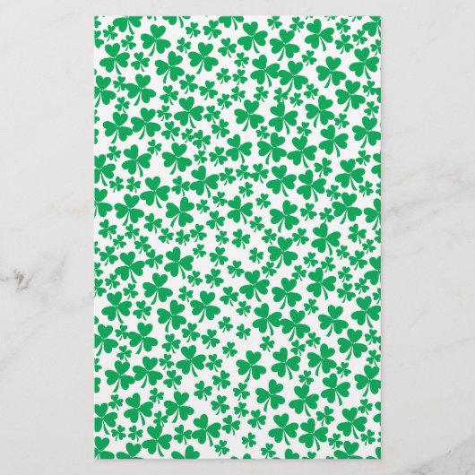 Kleeblätter zum St. Patrick's Day Briefpapier (Vorderseite)