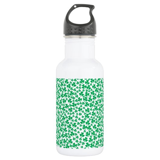 Kleeblätter zum St. Patrick's Day Edelstahlflasche (Vorderseite)