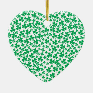 Kleeblätter zum St. Patrick's Day Keramikornament