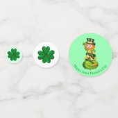 Kleeblätter zum St. Patrick's Day & Niedlich Lepre Konfetti (Vorderseiten)