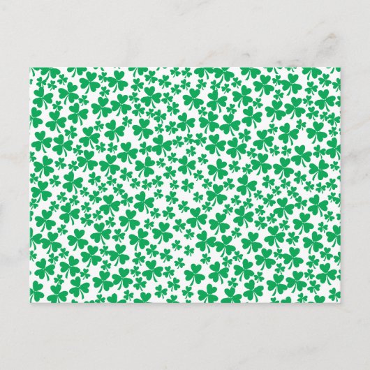Kleeblätter zum St. Patrick's Day Postkarte (Vorderseite)