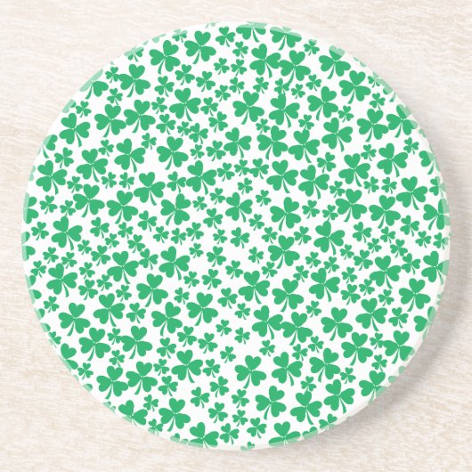 Kleeblätter zum St. Patrick's Day Sandstein Untersetzer (Vorne)