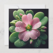 Kleeblattfarben und grüne Oxalis-Karte (Vorderseite)