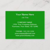 Kleeblattgeschäftskartenschablone chubby visitenkarte (Rückseite)