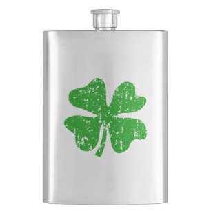 Kleeblattklee der Flasche   St. Patricks Flachmann