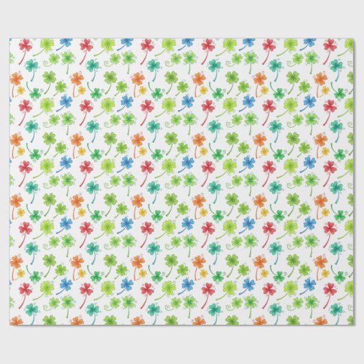 Kleeblattmuster Geschenkpapier (Flach)