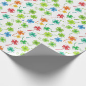 Kleeblattmuster Geschenkpapier (Ecke)