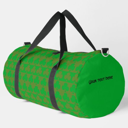 Kleeblattmuster groß duffle bag (Linke Ecke)