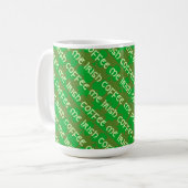 Kleeblattmuster Kaffeetasse (Vorderseite Links)