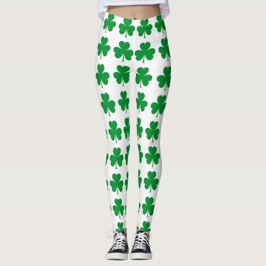 Kleeblattmuster Leggings (Vorderseite)