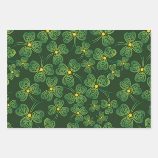 Kleeblatts Abstrakte Design Wrapper Sets Geschenkpapier Set (Vorderseite 3)