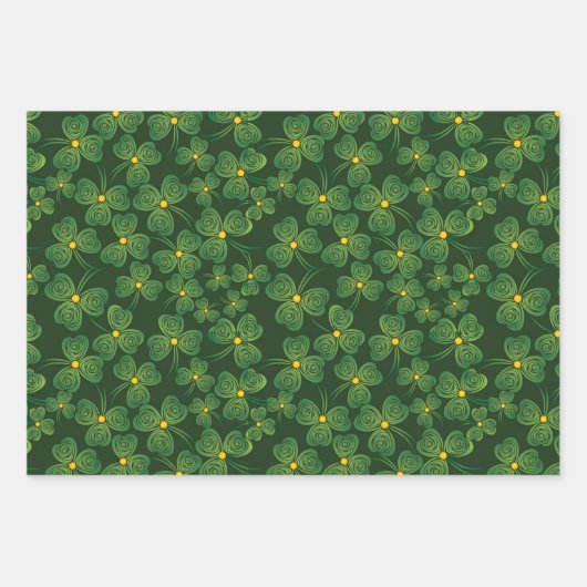 Kleeblatts Abstrakte Design Wrapper Sets Geschenkpapier Set (Vorderseite 2)