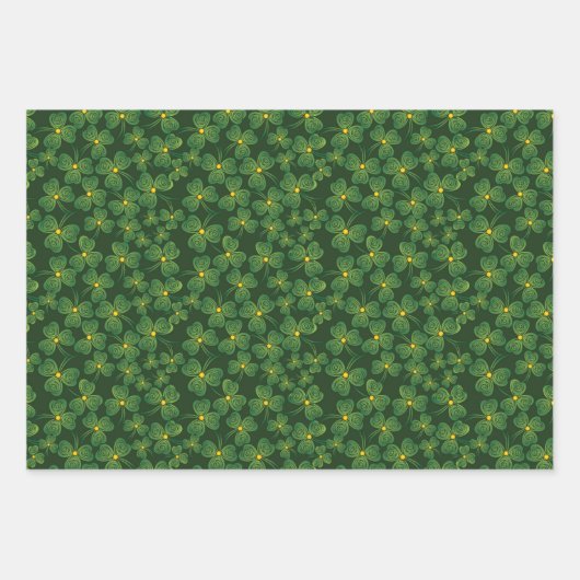 Kleeblatts Abstrakte Design Wrapper Sets Geschenkpapier Set (Vorderseite)