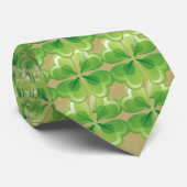 Kleeblatts auf der Gold Irish St. Patrick Krawatte (Gerollt)