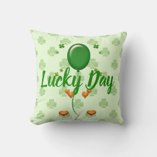Kleeblatts & Balloon St Patrick's Day Kissen