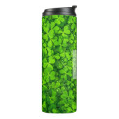 Kleeblatts Clover Blätter St. Patrick's Day Monogr Thermosbecher (Nach links gedreht)