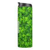 Kleeblatts Clover Blätter St. Patrick's Day Monogr Thermosbecher (Nach rechts gedreht)