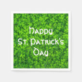 Kleeblatts Clover Blätter St. Patrick's Day Party Serviette (Vorderseite)