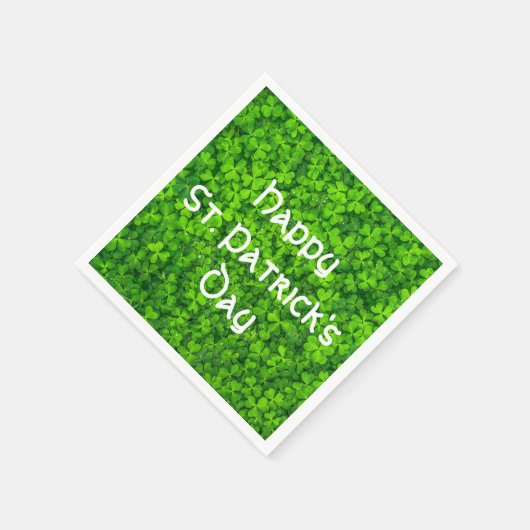 Kleeblatts Clover Blätter St. Patrick's Day Party Serviette (Ecke)