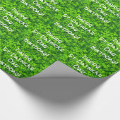 Kleeblatts Clover Verlasse St. Patrick's Day Gebur Geschenkpapier (Ecke)